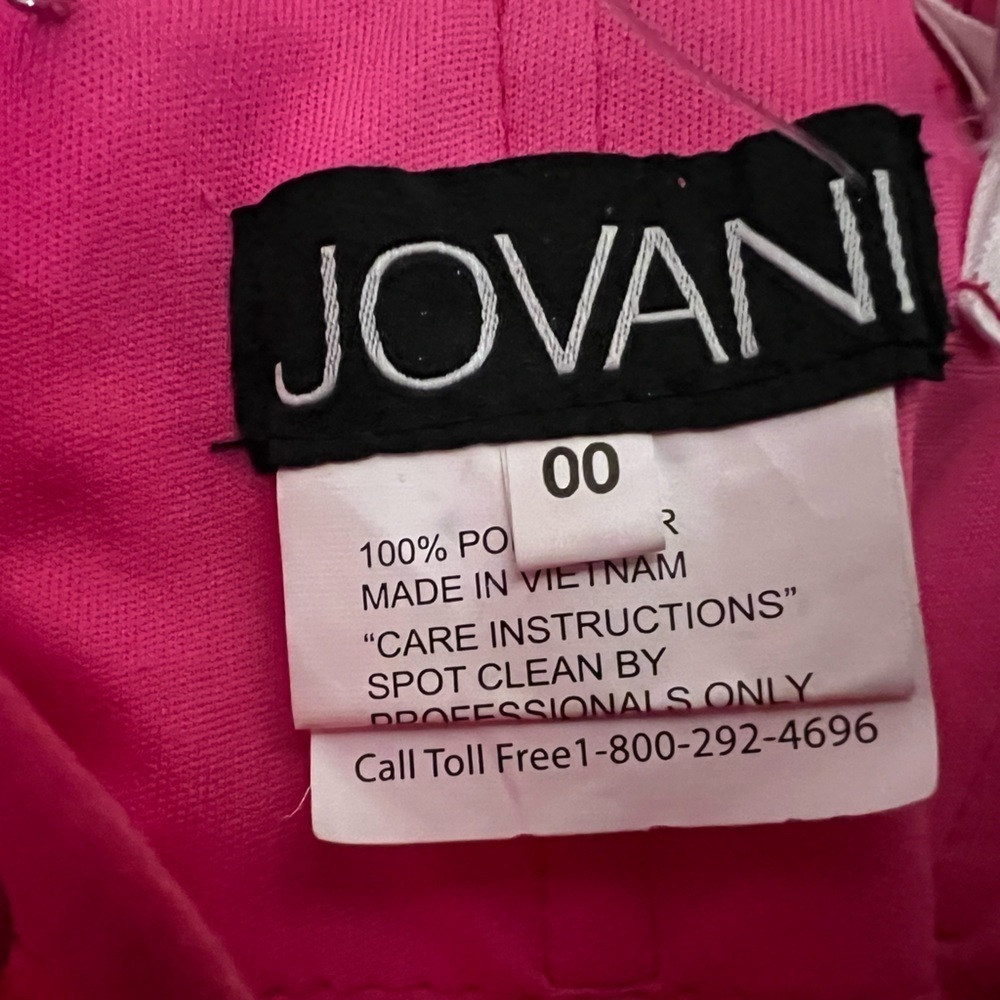 Jovani Pink Rhinestone Gown Formal Dress Size 00 - Picture 6 of 8